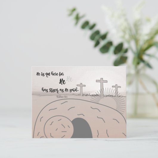 Bibelverse zum Osterangebot Feiertagspostkarte (Stehend Vorderseite)