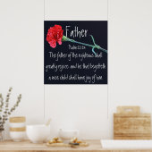Bibelverse zum Vatertag Psalm 23:24 Poster (Küche)