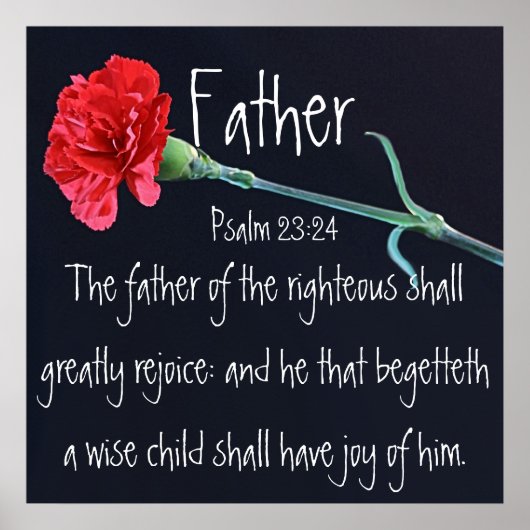 Bibelverse zum Vatertag Psalm 23:24 Poster (Vorne)