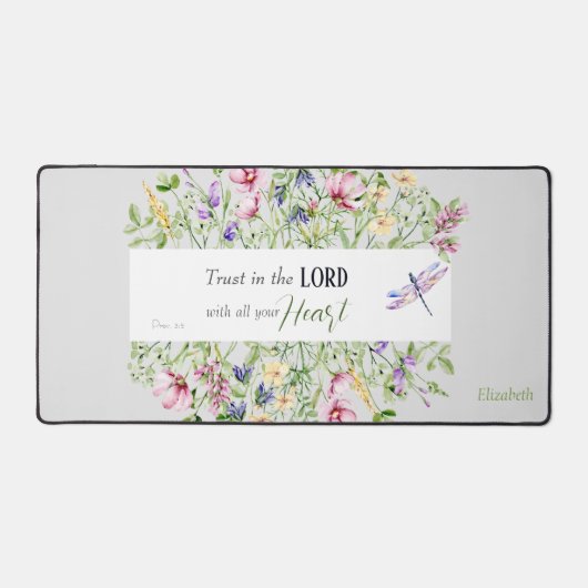 Bibelverse zur Förderung der botanischen Wasserfar Schreibtischunterlage (Vorderseite)