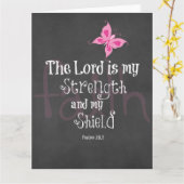 Bibelverse zur Sensibilisierung für Brustkrebs Karte (Gelbe Blume)