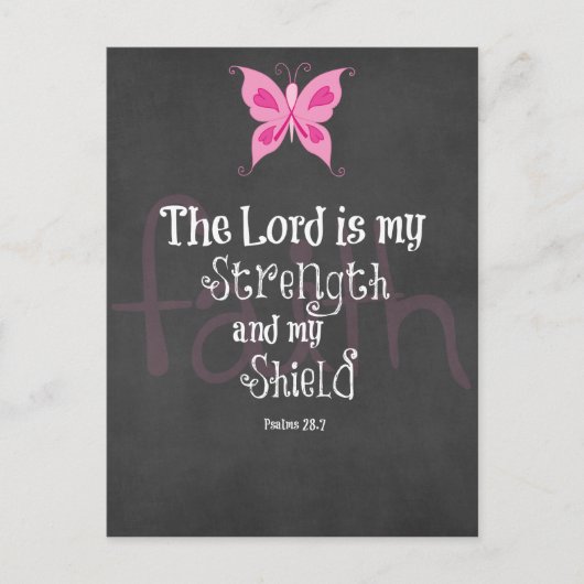 Bibelverse zur Sensibilisierung für Brustkrebs Postkarte (Vorderseite)