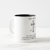 Bibelverse Zweifarbige Tasse (Vorderseite Links)