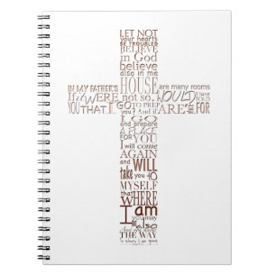 Bibelversen aus John 14 Kupferbuchstaben Notebook Notizblock