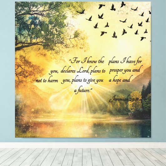 Bibelversen bewundern Naturszenen Leinwanddruck (Insitu (Holzboden))