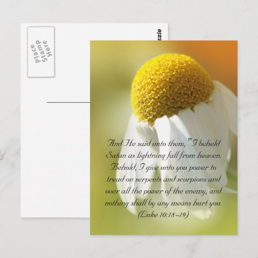 Bibelversen, Daisy Postkarte (Vorne/Hinten)
