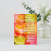 Bibelversen, Flügelblatt-Design Postkarte (Stehend Vorderseite)