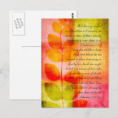 Bibelversen, Flügelblatt-Design Postkarte (Vorne/Hinten)