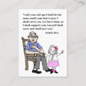 Bibelversen für Senioren Visitenkarte (Vorderseite)