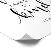 Bibelversen - Liebe ist Liebe für den Patienten Poster (Ecke)