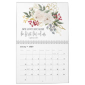 Bibelversen und Blumenfarben Christlich Kalender (Jan 2027)
