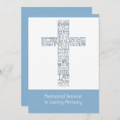 Bibelversen von John 14 Memorial Service 9 Einladung (Vorne/Hinten)