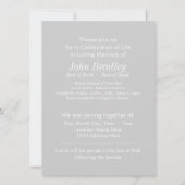 Bibelversen von John 14 Memorial Service Einladung (Rückseite)