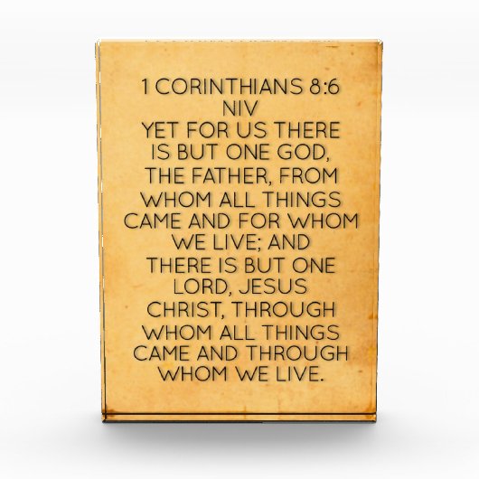 Bibelversenblock - 1 Korinther 8:6 Fotoblock (Vorderseite)