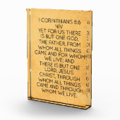 Bibelversenblock - 1 Korinther 8:6 Fotoblock (Rechts)