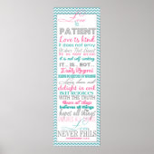 Bibelverser "Liebe ist" 1Korinther Poster (Vorne)