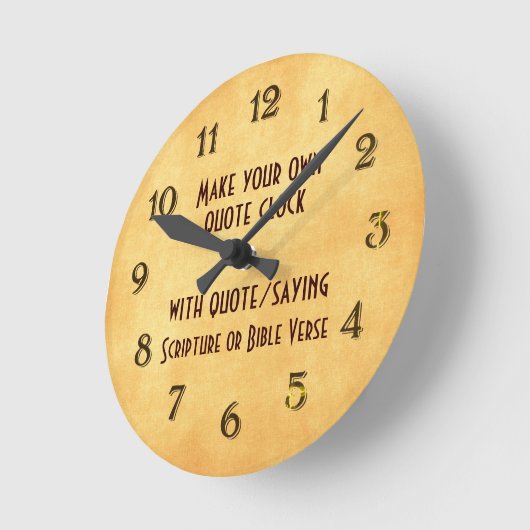 Bibelversionen oder Zitate Runde Wanduhr (Winkel)