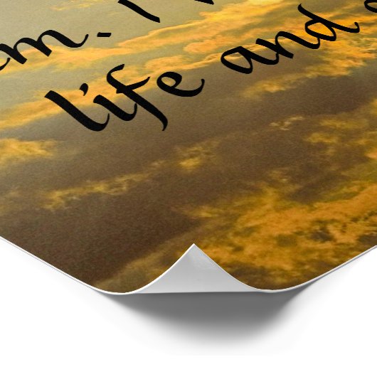 Bibelversum Psalm 91:14-16 Poster (Ecke)