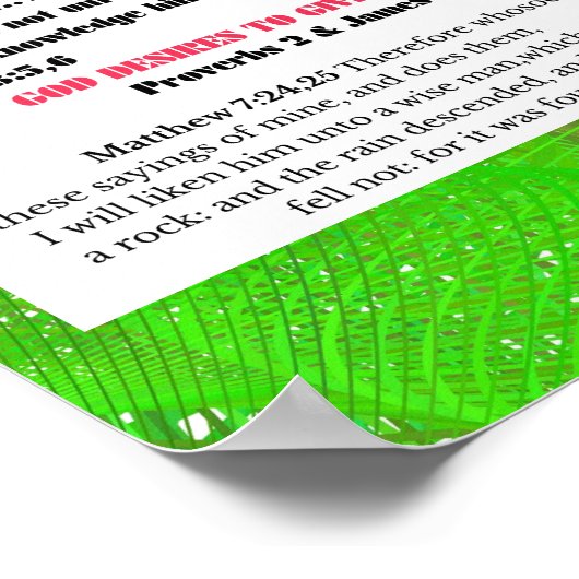 Bibelweisheit Poster (Ecke)