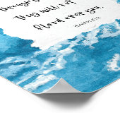 Bibelziffer Ozeanwellen mit Inspiration Poster (Ecke)