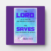 Bibelziffer Pslam 34:18 Fotoplatte (Vorderseite)