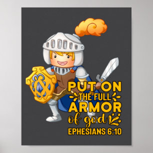 Bibelzitat Rüstung Gottes Epheser 611 Ostern Chri Poster