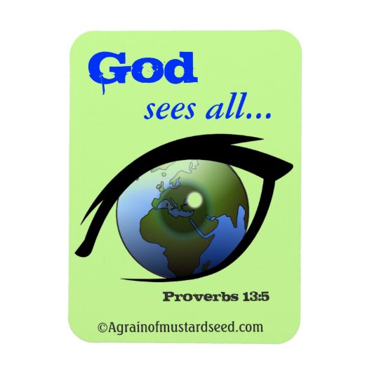 Bibelzitate Agrainofmustardseed.com Magnet (Vertikal)