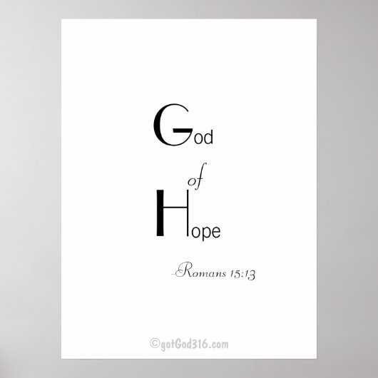 Bibelzitate gotGod316.com Wall Art Poster (Vorne)
