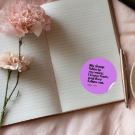 Bibelzitate: Johannes 10:27, Bibelvers #2 Runder Aufkleber