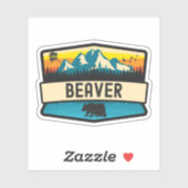 Biber, Alaska Aufkleber (Blatt)