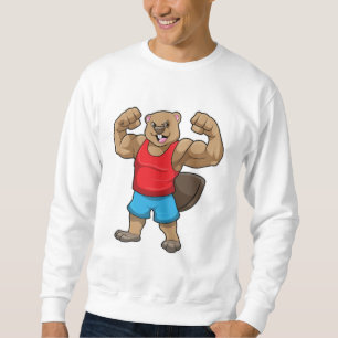 Biber als Bodybuilder mit großen Oberarmen Sweatshirt