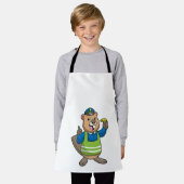 Biber als Polizeibeamter mit Pfeifen Schürze (Getragen)