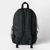 Biber auf blauen Streifen Bedruckter Rucksack (Rückseite)