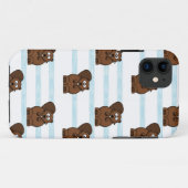 Biber auf blauen Streifen Case-Mate iPhone Hülle (Rückseite (Horizontal))