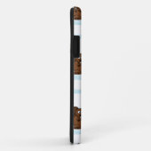 Biber auf blauen Streifen Case-Mate iPhone Hülle (Hinten/Rechts)