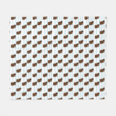 Biber auf blauen Streifen Fleecedecke (Vorderseite (Horizontal))