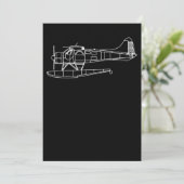 Biber auf dem Flugzeug für das Flohwasser Einladung (Stehend Vorderseite)