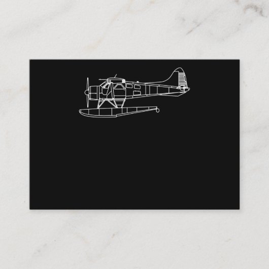 Biber auf dem Flugzeug für das Flohwasser Visitenkarte (Vorderseite)