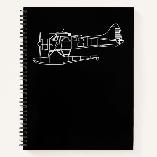 Biber auf Flohsee Flugzeug Piot Funny Geschenk Notizblock (Vorderseite)