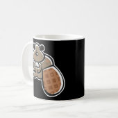 Biber aus niedlichem Cartoon Kaffeetasse (Vorderseite Links)