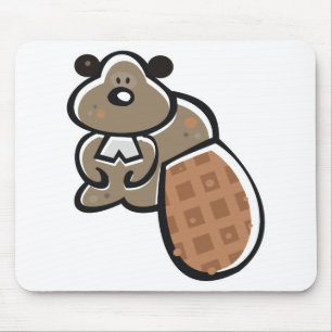 Biber aus niedlichem Cartoon Mousepad
