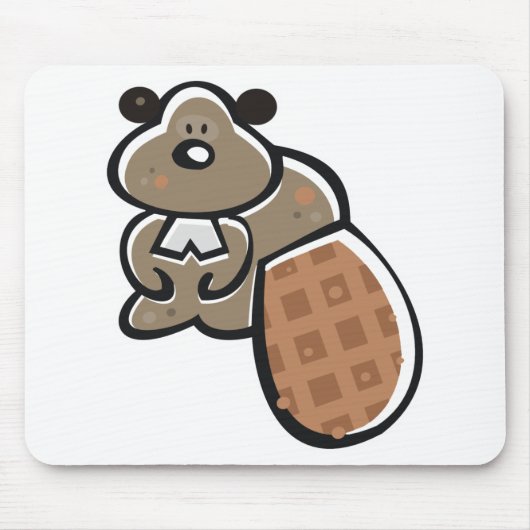 Biber aus niedlichem Cartoon Mousepad (Vorne)