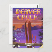 Biber-Bach Colorado-Skiposter Postkarte (Vorne/Hinten)