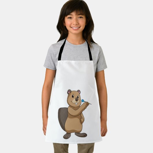 Biber bei Darts mit Dart Schürze (Insitu)