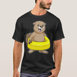 Biber beim Schwimmen mit Schwimmring 1 T-Shirt