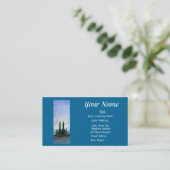 Biber-Bucht-Blau-Visitenkarte Visitenkarte (Stehend Vorderseite)