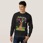 Biber Bunny Egg Jagd Biber glückliche Osterfeier Sweatshirt (Vorne ganz)