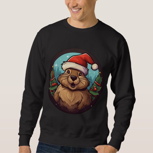 Biber Christmas Sweatshirt (Vorderseite)