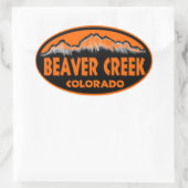 Biber Creek Colorado Orangenaufkleber Ovaler Aufkleber (Tasche)