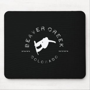 Biber Creek Retro Vintages grafisches Snowboard Mousepad